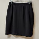 Worthington Women's Faux Wrap Lined Above Knee Skirt 12 Petite Black Polyester Photo 2