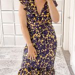 A.L.C. Valencia Dress in Yellow Midi Silk Photo 0