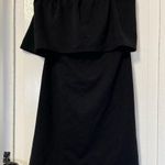 Hutch  Anthropologie Strapless black textured mini dress size small Photo 0