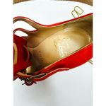 Christian Louboutin Dillian 120 Orange/Red Floral Leather Platform Heels EU 37 Photo 2