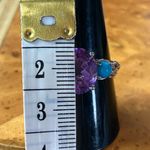 Moroccan Amethyst Sleeping Beauty Turquoise Sterling Silver Ring Size 9 Purple Photo 8
