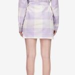 Sanctuary  Brushed Shirt Dress Size Medium Plaid Flannel Plaid Tie Waist Lavender Photo 2