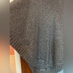 CAbi  Women’s Charcoal Grey Metallic PullOver Button Closure Poncho Sweater-S Photo 2