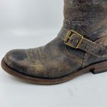Frye  Veronica  Leather Boots Color Brown Fashion Cracked Shiny Finish SZ 6 Photo 6