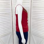 DStudio Silk Beaded Sash Tie Sleeveless Blouse Maroon Red 6 Red Photo 3