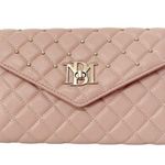 Badgley Mischka NWT Vegan Leather Purse Diamond Quilted Blush Pink Crossbody Bag Photo 0