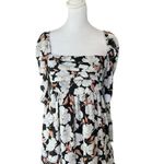 Abercrombie & Fitch Abercrombie - Long Sleeved Ruched Floral Baby Doll Mini Dress Sz S Photo 2