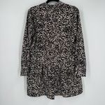 ZARA  Woman Cheetah Peplum Tunic Length Button‎ Down Blouse medium Photo 8