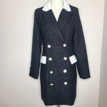 Alexia Admor  Diana Double Breasted Tweed‎ Blazer Mini Dress Pearl Button Sz 4 Photo 1