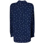 Sézane Sezane Ann 100% Silk Blouse Polka Dot Button Down Top Navy Luxury US 4 FR 36 Photo 4