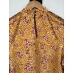 Anthropologie Maeve Goldie Embroidered Cross Stitch Yellow Blouse Size US 0 Boho Photo 9