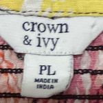 Crown & Ivy Multicolor LINEN COTTON BLEND DRESS POCKETS WO SIZE PETITE LARGE EUC Photo 2