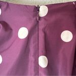 ZARA  Purple Polkadot Puff Sleeve Square Neck Taffeta Blouse Size Medium Photo 5