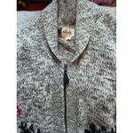 Telluride Clothing Womens Wool Blend Sweater Full Zip Gray Nordic Shawl Collar M Size M Photo 4