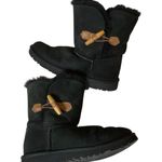 UGG  Black Shearling Lined Boots Photo 9