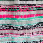 Milly  Paper Yarn Textured Neon Stripe Mini Skirt Size 4 Photo 3