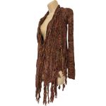 Gimmicks by BKE BKE Gimmicks Open Fringe Cardigan Sweater Womens Medium Multicolor Boho Knit Photo 1
