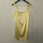 Peppermayo NWT Exclusive Odette Satin Mini Dress Butter Yellow US 14 Photo 6