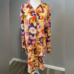J.Crew  Ratti Curly Floral Beach Shirtdress/Coverup Sz Large Photo 2