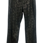 Lafayette 148 Black Gold Snakeskin Print Pants Size 4 Straight Leg Photo 0