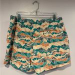 The North Face Women's Athletic Shorts - Teal, Orange, Cream Mountain Pattern Photo 2