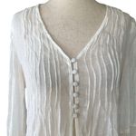 Dress Barn  Semi Sheer Lace Trim Blouse Photo 8