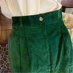 Talbots VINTAGE 1980'S GREEN HIGH WAIST PLEATED COTTON CORDUROY SHORTS (16) Photo 5