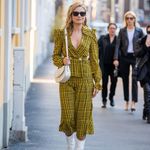 Alessandra Rich houndstooth pleated silk midi skirt size IT 38 US size 2 XS Multiple Photo 4