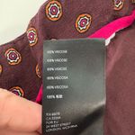 Anthropologie  Wide Leg Pants Size 4 Maroon Print Boho Flowy Casual Artsy Photo 10