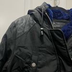 Nicole Benisti Black Brera Leather Trim Fur Accent Down Coat Size M $1,800 Size M Photo 4