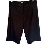 Cache Black Stretch Linen Blend City Short Pant Bermuda Walking $88 NWT Photo 1