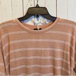 Lumière Lumiere Urban Outfitters Top Peach White Stripes Size M Photo 3