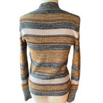 prAna Acadia Striped Long Sleeve Mock Turtleneck Sweater ~ Women's LARGE Photo 3