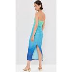 RUNAWAY THE LABEL Kendall Dress in Aqua Ombre XSmall New Womens Midi Photo 13