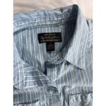 Noble Outfitters Button Up Size S Sleeveless Stripes Western Casual Blue Photo 3