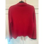 Tiara International Christmas Collection Ugly Women's Red Snowman Tree Design sweater L holiday bead Photo 5