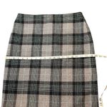 Talbots  Plaid Mini Skirt Womens Size 8 Black Gray Wool‎ Blend Photo 7