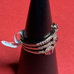 Bomb Party RBP7735 “The Flora Ring” Lab Created Ruby on Rose Gold Sz 10 Ring NWT Red Photo 1