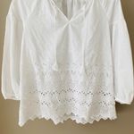 Madewell  Eyelet Lattice Top White Sz XS Photo 2