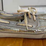 Sperry  top sided Bahama silver sequins boat shoes size 9 Photo 0