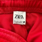 ZARA  contrast piping shorts sporty old school style red Sz small Photo 6