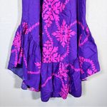 Vintage Hilo Hattie Purple Pink Floral Midi Hawaiian Dress Womens XS Ruffled 90s Photo 7