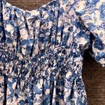 Gap Milkmaid Womens Blouse XLT Coquette Cottagecore Floral Puff Sleeve Smocked Photo 1
