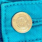 Michael Kors Aqua Blue Gold Studded Skinny Jeans Size 0 Photo 6