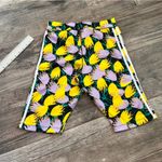 Adidas  ORIGINALS CYCLING SHORTS FLORAL MULTI RETRO yellow/purple MEDIUM #67 Photo 3