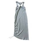 Sweaty Betty  Weekend Twist-Back Dress Gray Long Midi Adjustable Medium Ribbed Photo 4