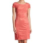 Nanette Lepore  faux suede coral sheath dress 10 Photo 11