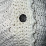 Darling Vintage 1970s White Knit Sweater Cape! Size L Photo 3