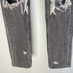 American Eagle  Grey Mom Jeans High Rise Ripped Distressed Minimal Grunge Indie 2 Photo 4