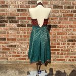 AAMOOZE Vibrant, Colorful Teal and Red Indian Dress for Bridal Party / 0/2 / EUC Blue Size 36 Photo 6